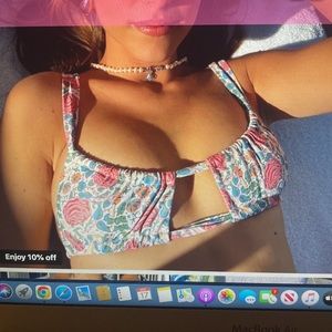 Strawberry milk mob swim top